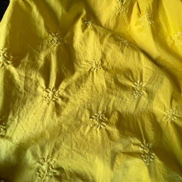 Gap yellow cotton poplin high waisted plated midi skirt - Picture 7 of 7